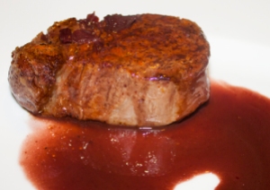 Beef Tenderloin with Red Wine Sauce